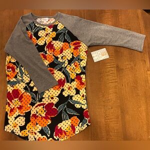 LuLaRoe Colorful Fruit Print Raglan Top